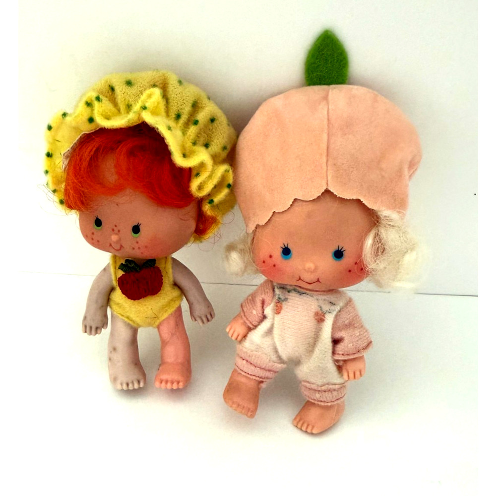 Vintage Strawberry Shortcake Dolls Apple Dumplin Apricot Kenner 1980s Lot